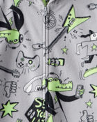Boys Alligator Fleece Loose Fit 1-Piece Pyjamas, image 2 of 3 slides